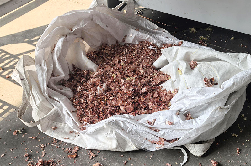 铜箔破碎后成品